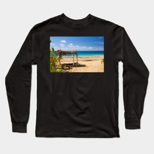 Sandy Beach of Tropical Island Long Sleeve T-Shirt